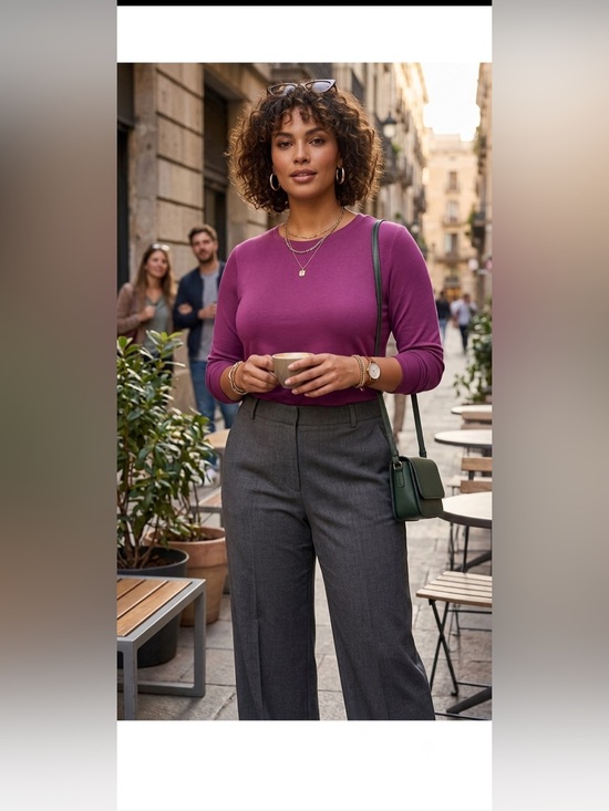 Zenana Outfitters Tops - Zenana Outfitters Crewneck Top - Plum